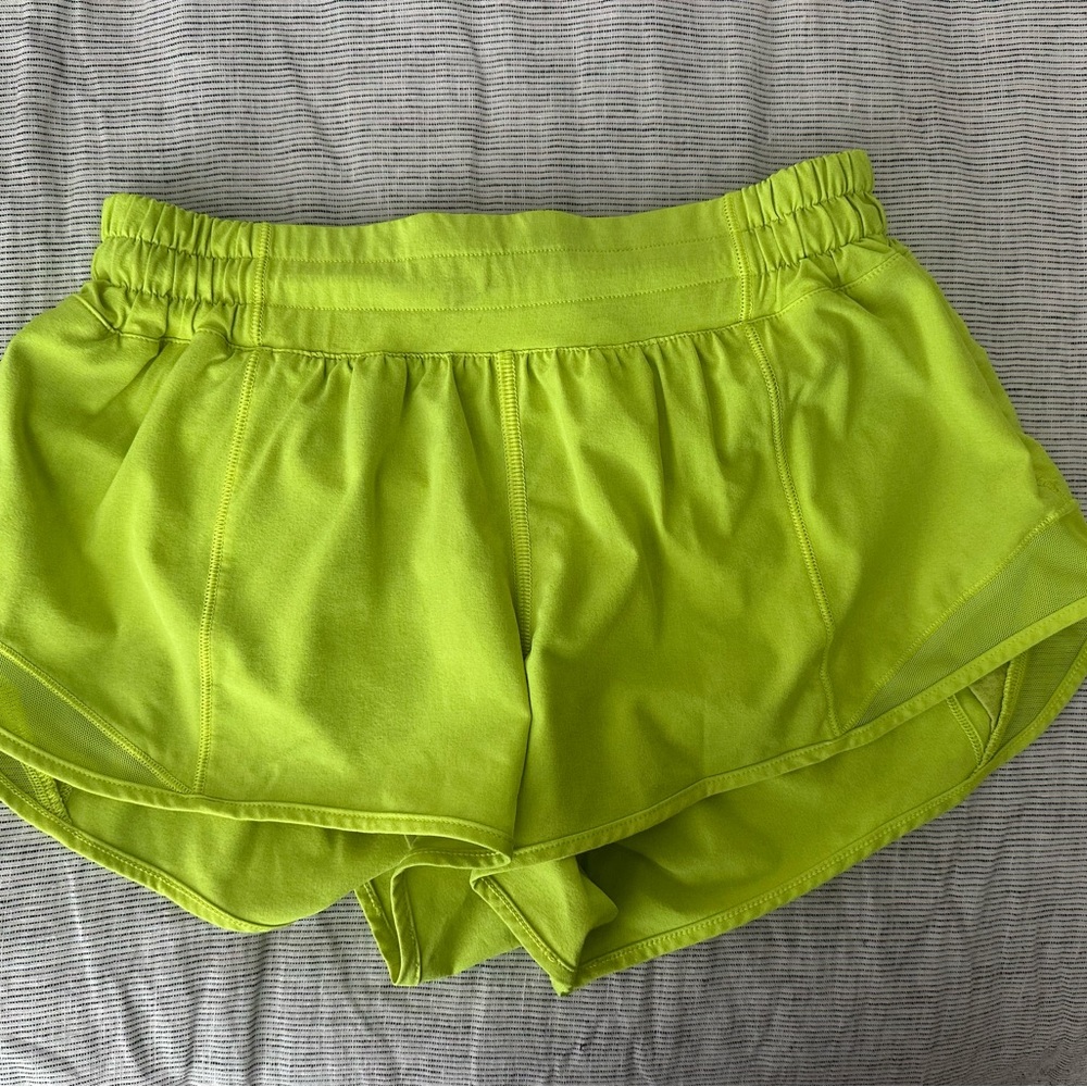 Women's Lime Green Lululemon Athletic Shorts